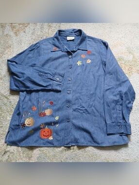 Vintage Fall Denim Shirt